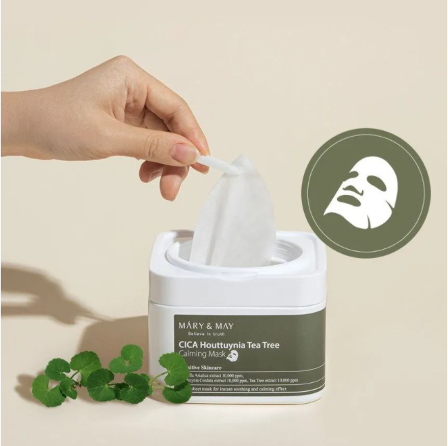 Masque Apaisant Cica et Tea tree - Peaux grasses et sensibles (30 masques)