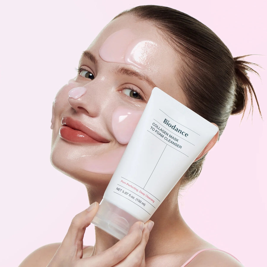 Masque et Nettoyant moussant au collagène