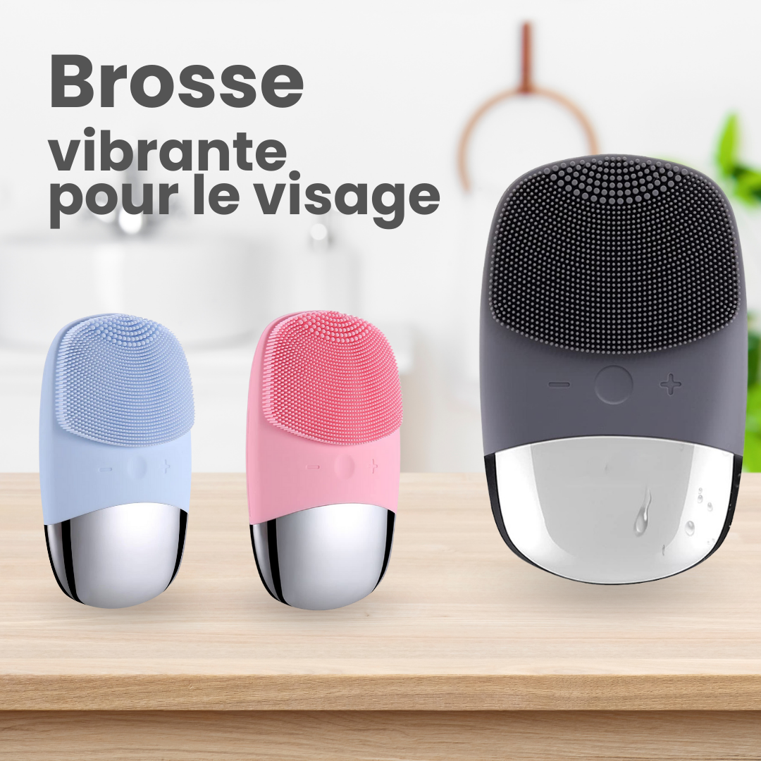 Brosse Nettoyante Vibrante en silicone- 3 coloris (charge usb)
