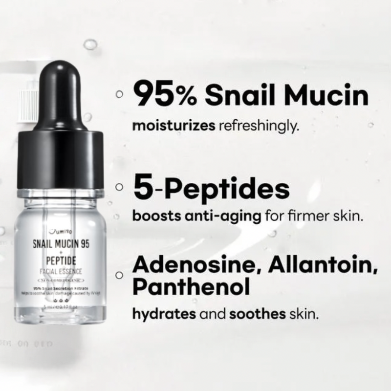 Miniature Essence à la mucine d'escargot - Snail 95% et Peptides (5ml)