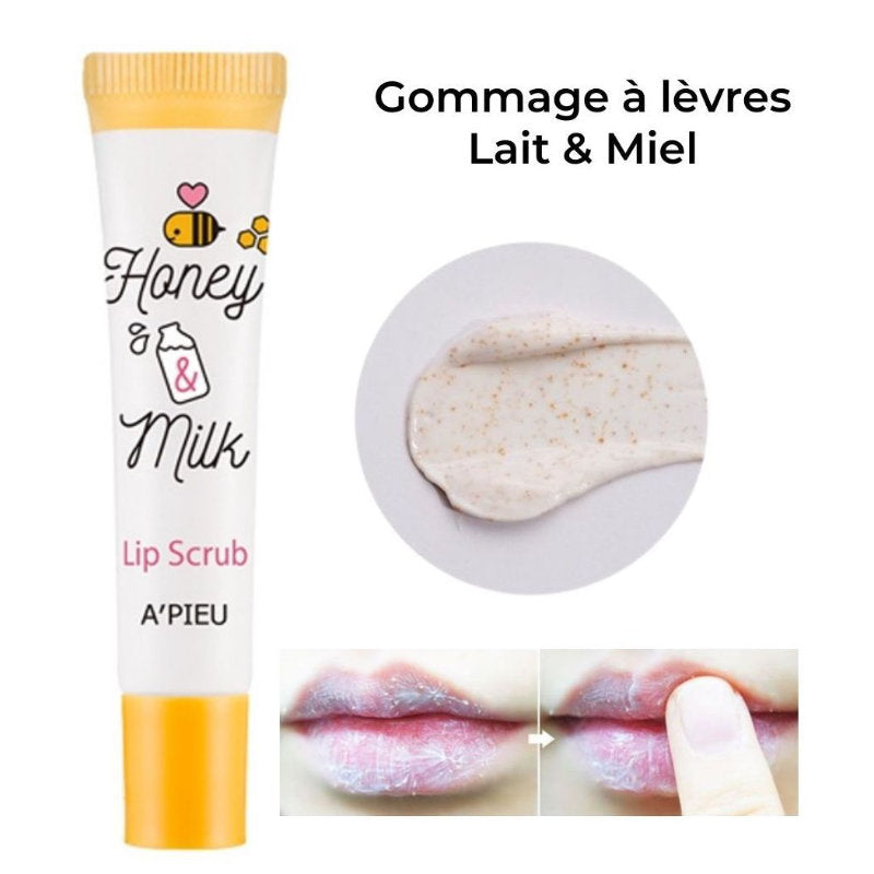 Gommage pour les lèvres au Lait & Miel (8ml)